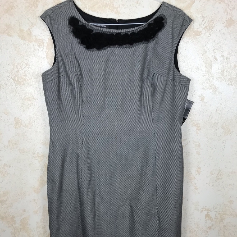 Jones Wear Dress Gray and Black Size 16